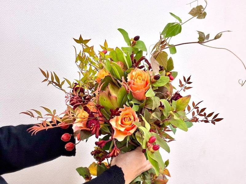 堺市なかもずで深まる秋🍁を五感で楽しむ花の収穫祭ゴブレットアレンジ
